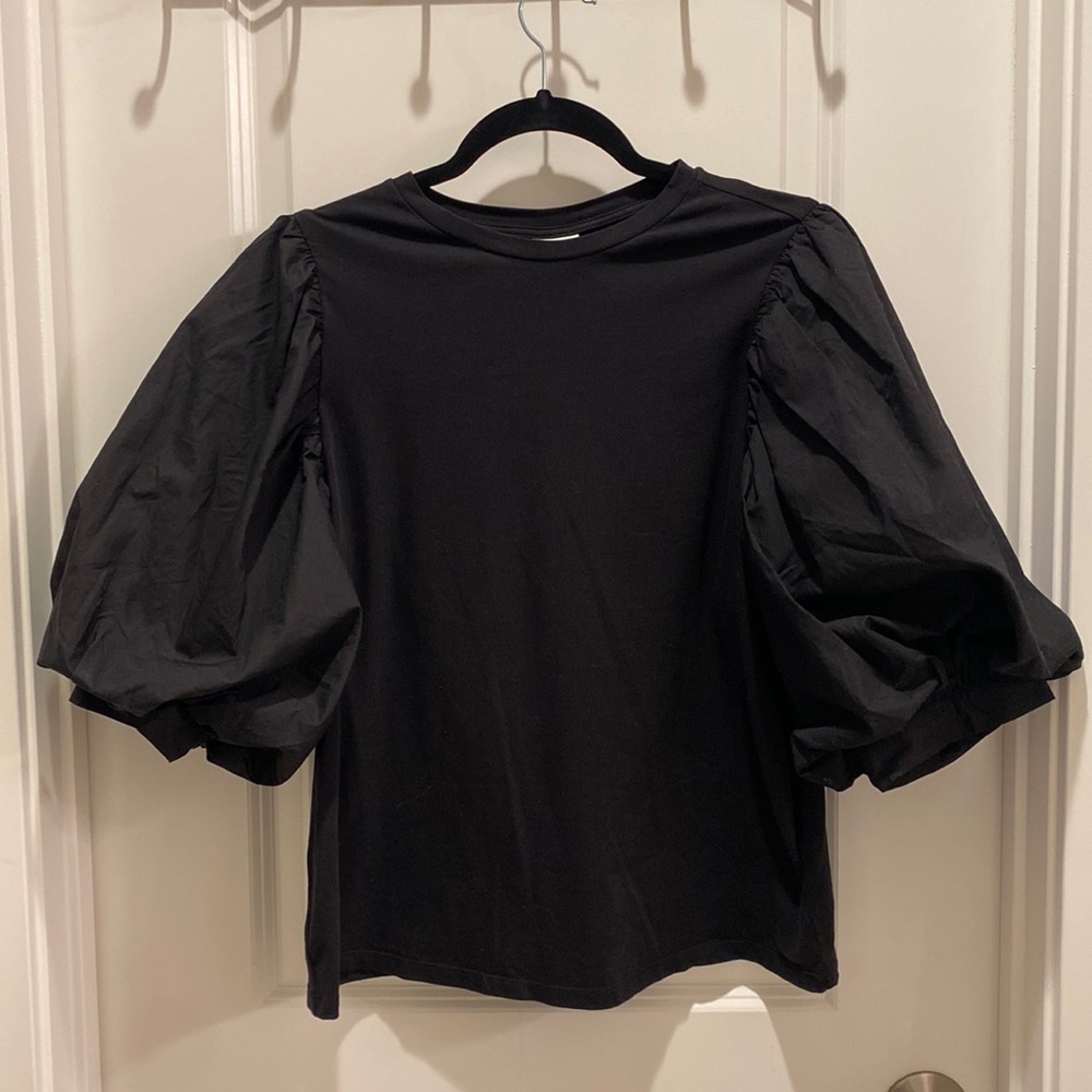 Johanna Ortiz x HM medium black puff sleeve top